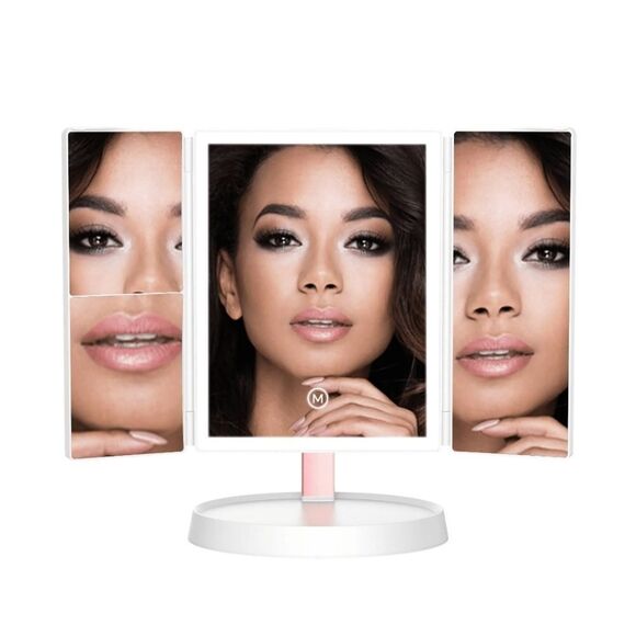 Impressions Infinity Trifold LED Makeup Mirror w/Magnification - Picture 5 of 12
